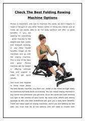 Check The Best Folding Rowing Machine Options.doc