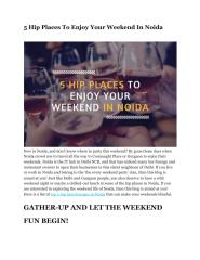 5 Hip Places To Enjoy Your Weekend In Noida.pdf
