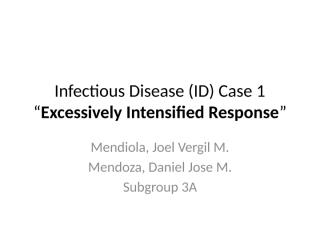 Infectious Disease (ID) Case 1.pptx
