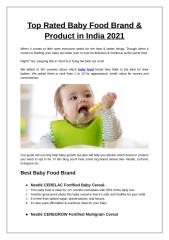 Top 10 Rated Baby Food Brand & Product In India 2021.docx